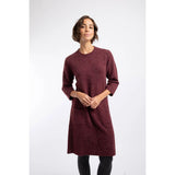 Weird Fish Astra Knitted Dress - Deep Crimson