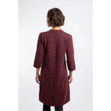 Weird Fish Astra Knitted Dress - Deep Crimson