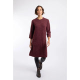 Weird Fish Astra Knitted Dress - Deep Crimson