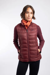 Weird Fish Atissa Lightweight Padded Gilet Deep Crimson