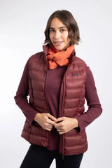 Weird Fish Atissa Lightweight Padded Gilet Deep Crimson