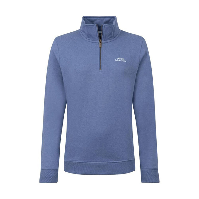 Weird Fish Avery 1/4 Zip Women's Fleece - Faded Blue - Old Railway Line Garden Centre