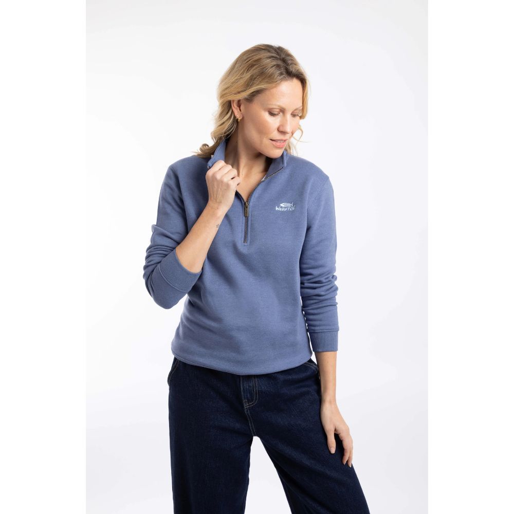 Weird Fish Avery 1/4 Zip Women's Fleece - Faded Blue