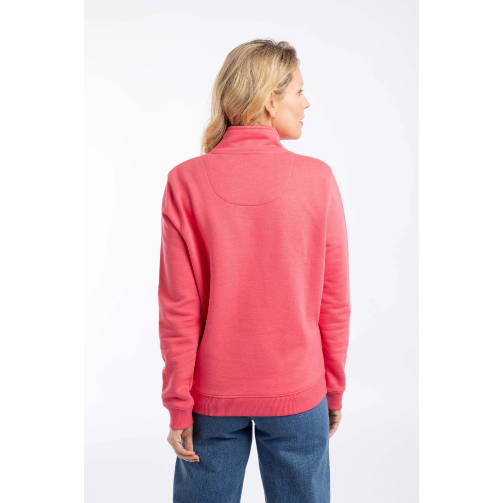 Weird Fish Avery 1/4 Zip Women's Freece - Flamingo Pink