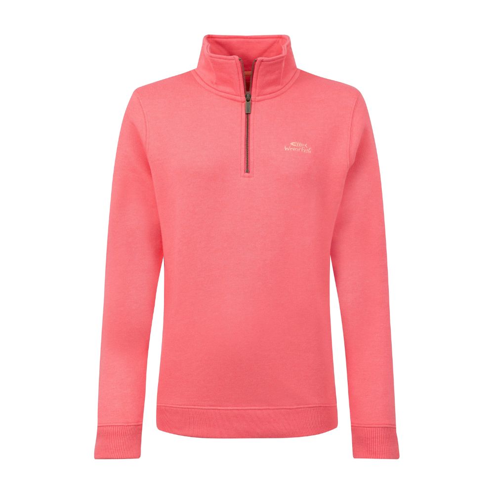 Weird Fish Avery 1/4 Zip Women's Freece - Flamingo Pink