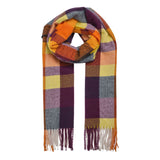 Weird Fish Badida Brushed Check Scarf - Rust