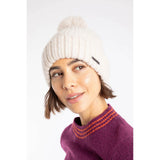 Weird Fish Blagdon Sparkle Bobble Hat  - Chalk