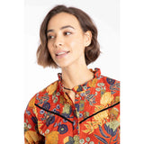 Weird Fish Bodhi Printed Long Sleeve Blouse - Rust