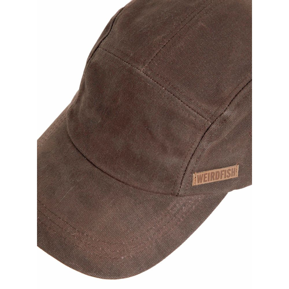 Weird Fish Bowers Waxed Canvas Cap - Bark Brown