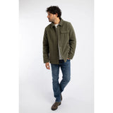 Weird Fish Boyd Polar Fleece Shacket - Dark Olive