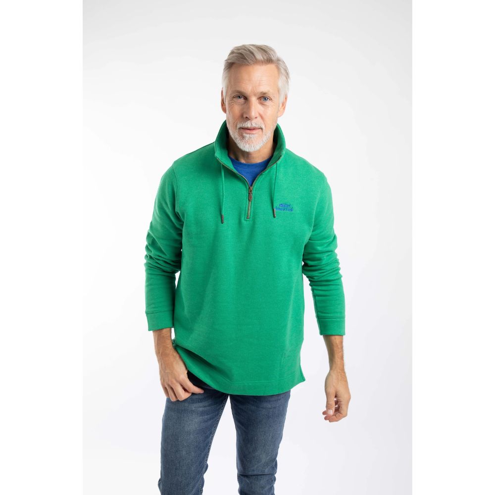 Weird Fish Brampton 1/4 Zip Men's Sweatshirt - Heritage Green