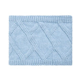 Weird Fish Candy Cable Knitted Faux Fur Lined Snood - Lake Blue - Old Railway Line Garden Centre