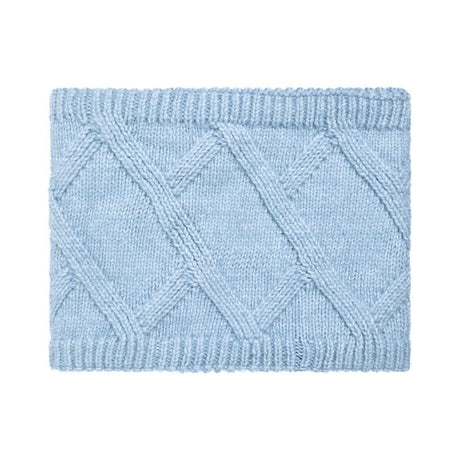 Weird Fish Candy Cable Knitted Faux Fur Lined Snood - Lake Blue - Old Railway Line Garden Centre
