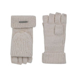 Weird Fish Cassell Sparkle Fingerless Gloves - Chalk