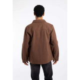 Weird Fish Charles Plain Over Shirt Jacket - Mocha