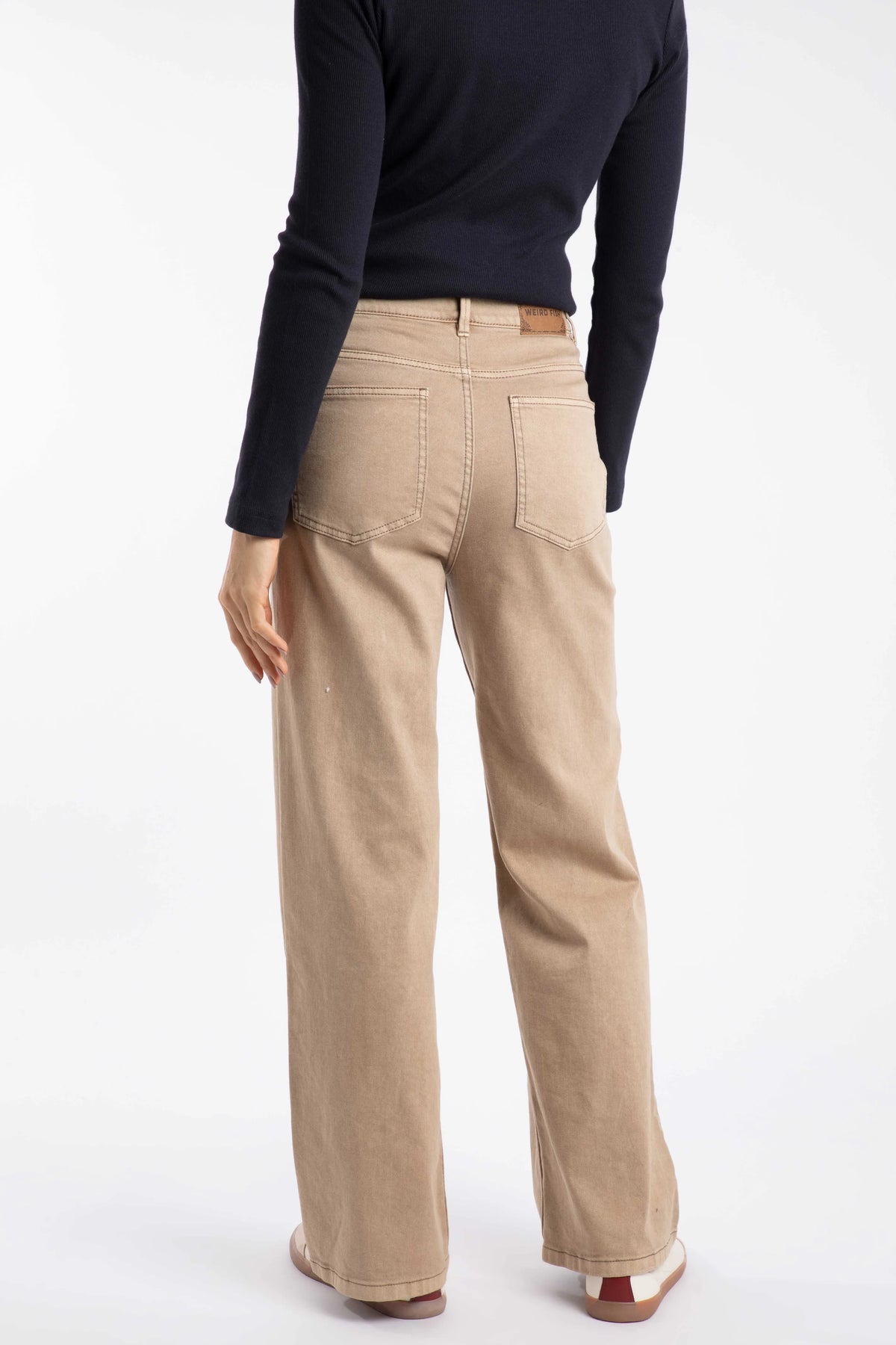 Weird Fish Cora Wide Leg Jean - Mocha