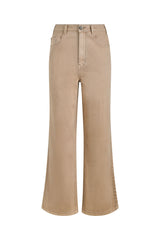 Weird Fish Cora Wide Leg Jean - Mocha