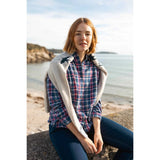 Weird Fish Corin Brushed Check Shirt - Aster Blue