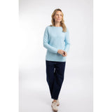 Weird Fish Dalla Knitted Crew Neck Jumper - Skyway Blue - Old Railway Line Garden Centre