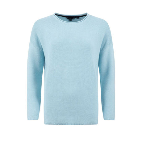 Weird Fish Dalla Knitted Crew Neck Jumper - Skyway Blue - Old Railway Line Garden Centre