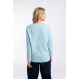 Weird Fish Dalla Knitted Crew Neck Jumper - Skyway Blue - Old Railway Line Garden Centre
