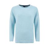 Weird Fish Dalla Knitted Crew Neck Jumper - Skyway Blue
