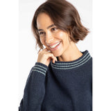 Weird Fish Dawkins Eco Tipped Jumper - Navy