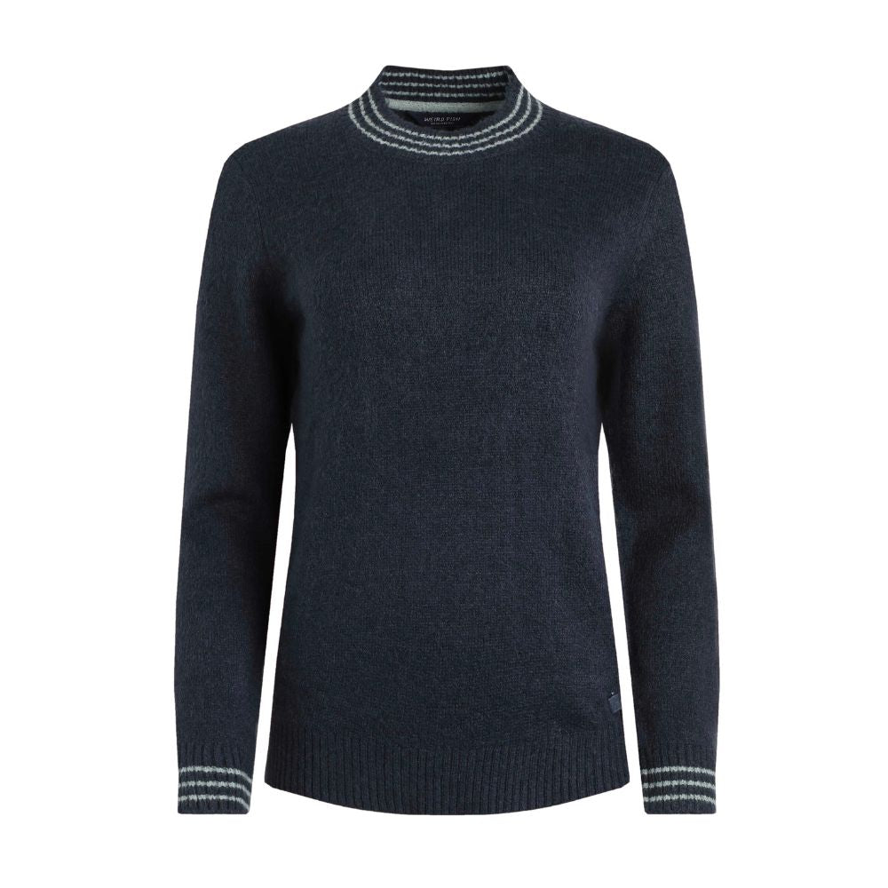 Weird Fish Dawkins Eco Tipped Jumper - Navy