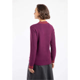 Weird Fish Dawkins Eco Tipped Jumper - Beetroot