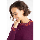 Weird Fish Dawkins Eco Tipped Jumper - Beetroot