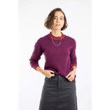 Weird Fish Dawkins Eco Tipped Jumper - Beetroot