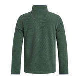 Weird Fish Errill 1/4 Zip Textured Fleece - Shaded Spruce Green