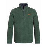 Weird Fish Errill 1/4 Zip Textured Fleece - Shaded Spruce Green