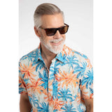 Weird Fish Faraway Short Sleeve Palm Tree Print Shirt - Paprika
