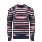 Weird Fish Fastolf Fair Isle Crew Neck Men's Jumper - Navy
