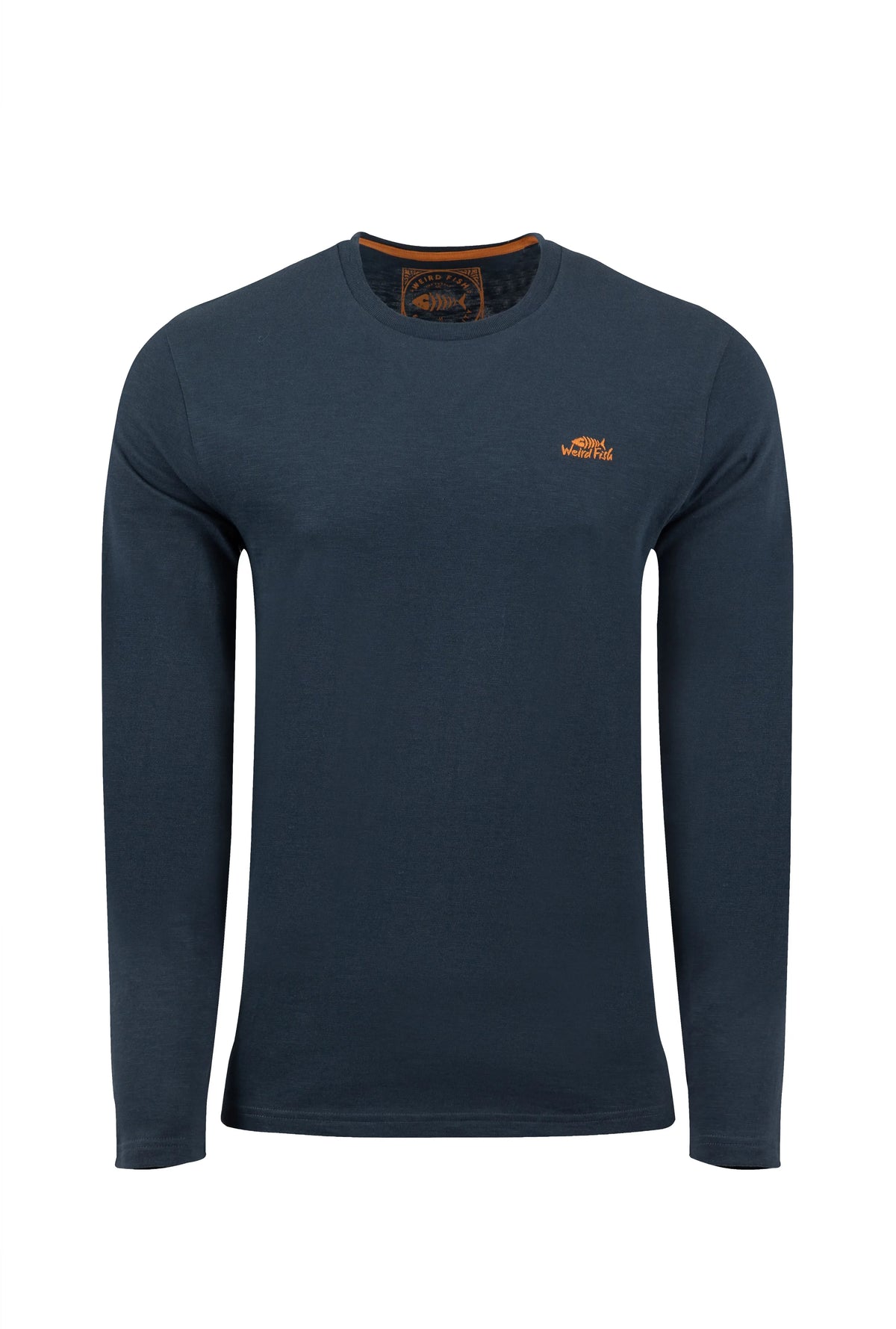 Weird Fish Fins Branded Long Sleeve T-Shirt - Navy
