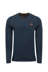 Weird Fish Fins Branded Long Sleeve T-Shirt - Navy