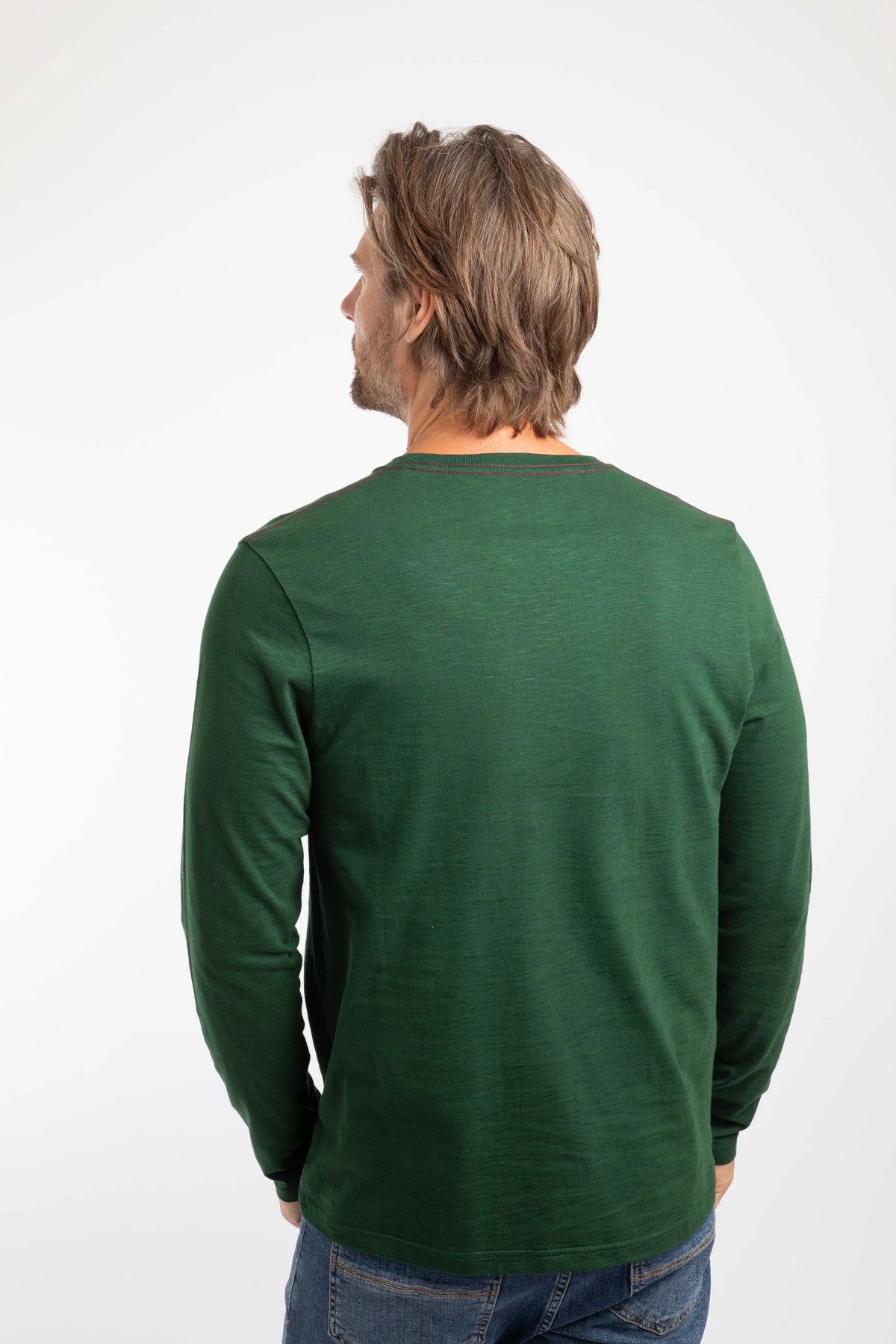 Weird Fish Fins Branded Long Sleeve T-Shirt - Pine Green