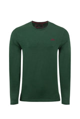 Weird Fish Fins Branded Long Sleeve T-Shirt - Pine Green