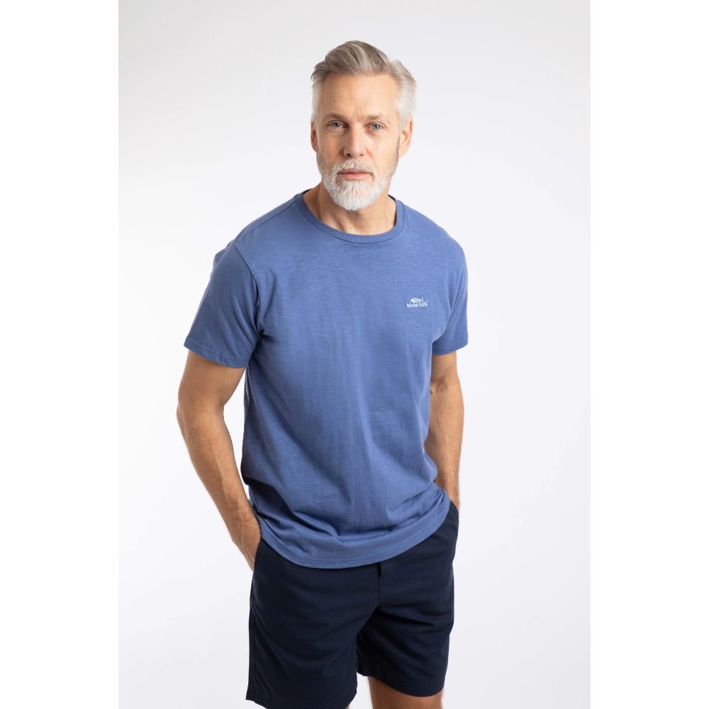 Weird Fish Fished Branded Men's T-Shirt - Faded Blue - Old Railway Line Garden Centre