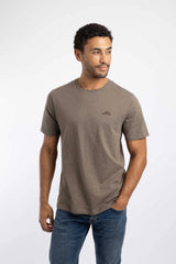 Weird Fish Fished Branded T-Shirt - Coffee