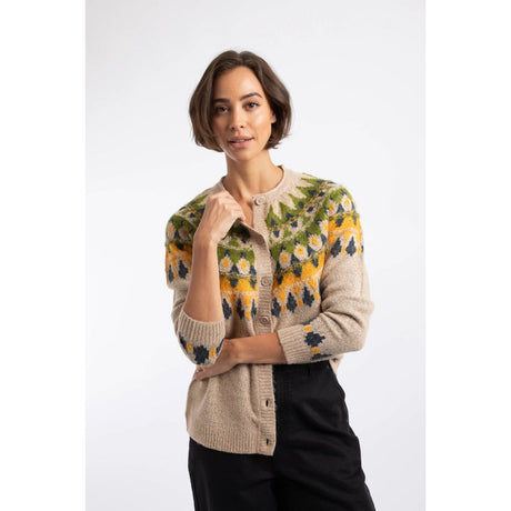 Weird Fish Hatty Fair Isle Cardigan - Chalk