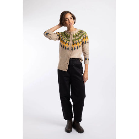 Weird Fish Hatty Fair Isle Cardigan - Chalk