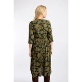 Weird Fish Hellen Printed Crepe Shirt Dress - Green