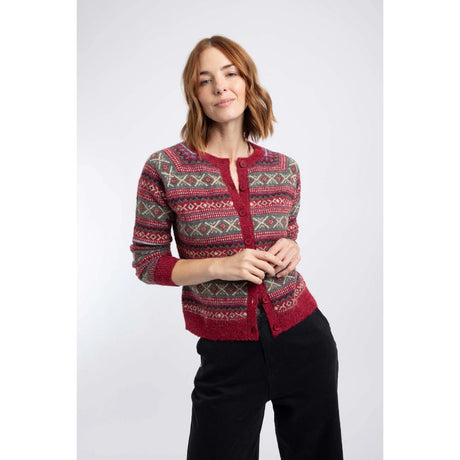 Weird Fish Hollan Fair Isle Cardigan - Rhubarb