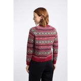 Weird Fish Hollan Fair Isle Cardigan - Rhubarb