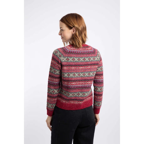 Weird Fish Hollan Fair Isle Cardigan - Rhubarb