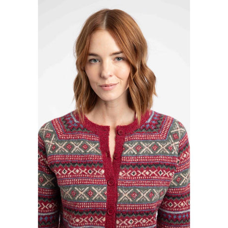 Weird Fish Hollan Fair Isle Cardigan - Rhubarb