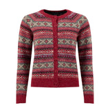 Weird Fish Hollan Fair Isle Cardigan - Rhubarb