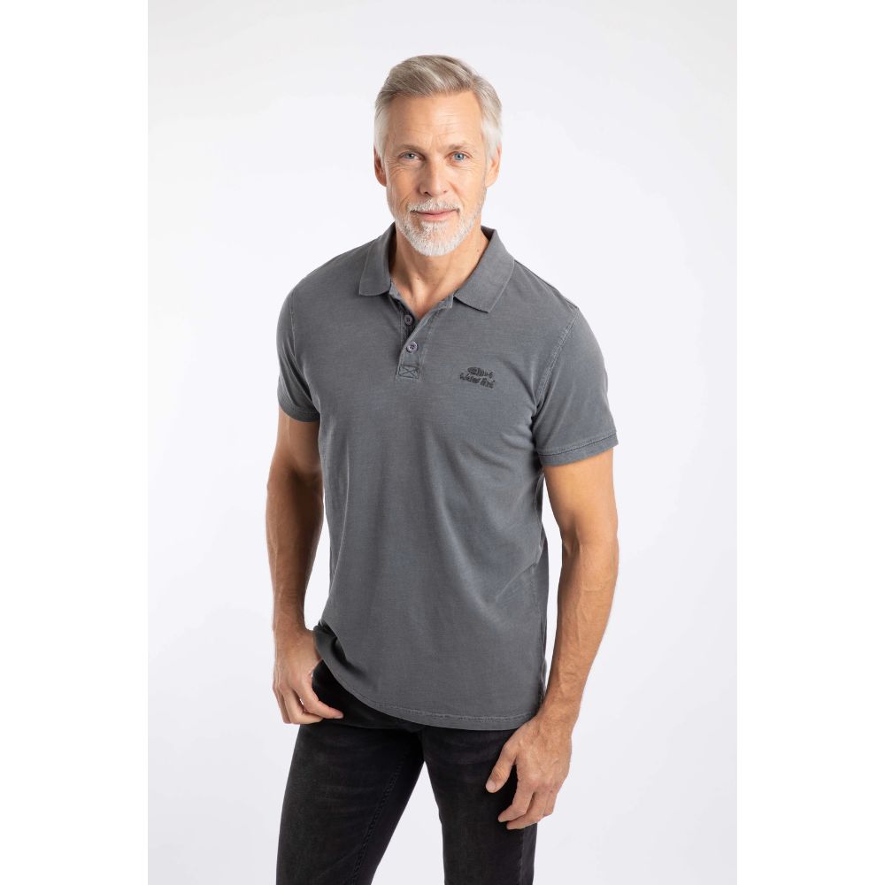 Weird Fish Indy Slub Men's Polo Shirt - Coal